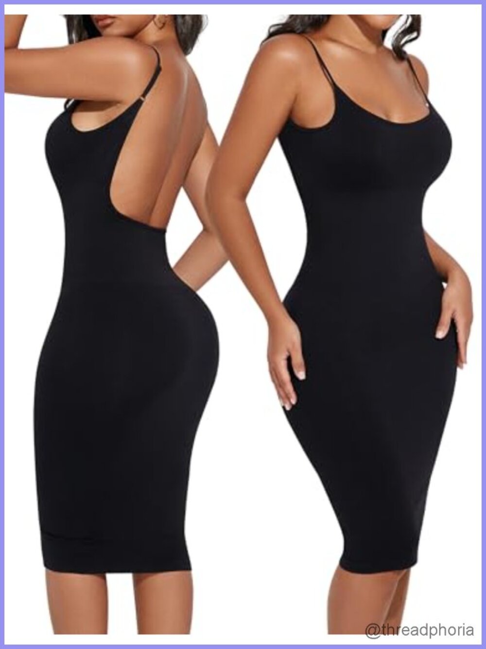 Backless Slip Dress Women Tummy Control Low Back Shapewear Seamless Sexy
